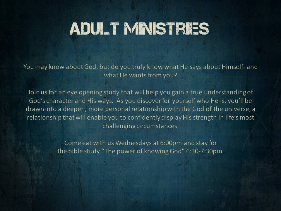 Adult Ministry
